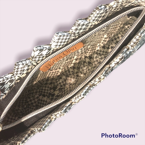 Buy 2 get 10% off Nahui Ollin Purse Clutch Wristlet Unique Hounds Tooth. - Picture 3 of 3